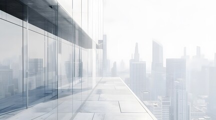 Modern Glass Office Building Skyline View