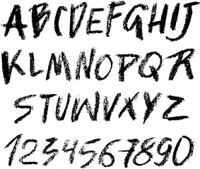 Hand Drawn Grunge Chalk Textured Font