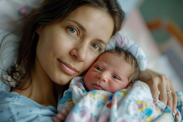 Happy mother's day celebration conceptual picture with mother and her child made by Generative AI technology