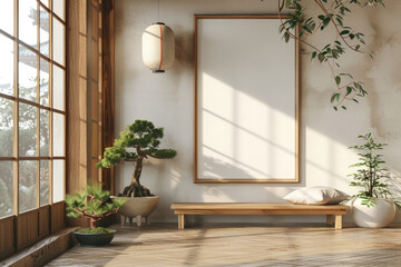 Japanese style living room and lattice windows