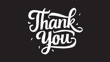 Thank You typography in vector