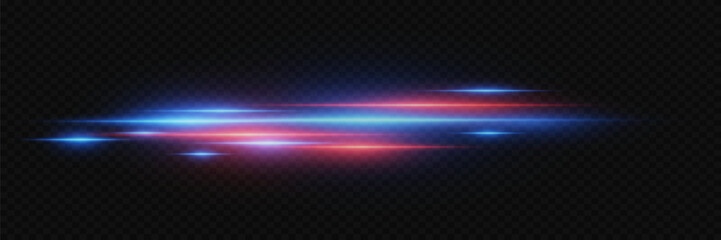 
Magic effect of glowing lines. The speed of neon rays. On a transparent background.