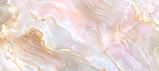 Seamless Iridescent Marble Pattern with Gold