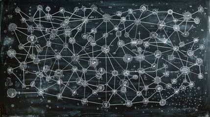 Intricate Concept Map Unfolding on Chalkboard: Stimulating Connections and Theories