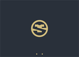 letter s with t-shirt logo design vector silhouette illustration
