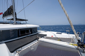 catamaran deck, fly bridge