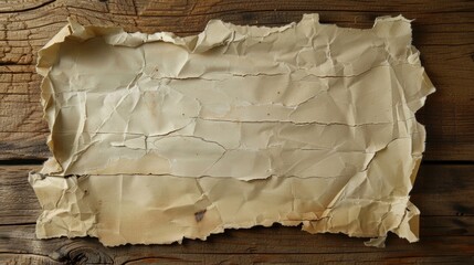 Torn antique paper with message space