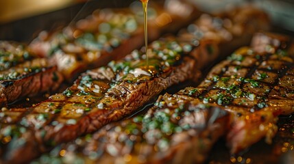 Grilled Steak with Herb Drizzle