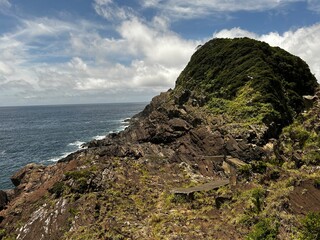 Near the Father Sidotti Landing Monument in Yakushima JAPAN, there is a beach where you can enjoy the magnificent terrain, geological formations and huge rocks.