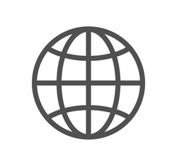 Globe related icon outline and linear vector.	
