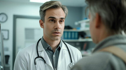 Fototapeta premium Doctor consulting a patient in a modern medical office