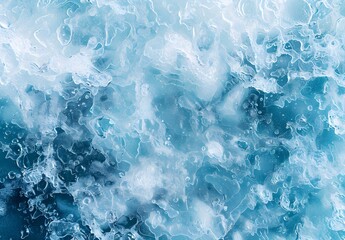 Fototapeta premium Abstract Frozen Water Texture with Blue Color