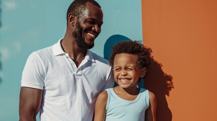 Obraz premium Joyful moment between Father and Son