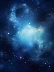 Fototapeta premium Abstract blue starfield with cosmic energy, deep space mystery and cosmetic stardust