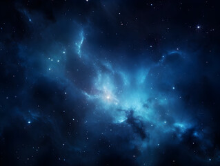 Abstract blue starfield with cosmic energy, deep space mystery and cosmetic stardust