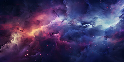 Fototapeta premium Abstract mystic purple starfield with cosmic energy, deep space mystery and cosmetic stardust