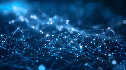 Obraz premium Futuristic Digital Network Connection Lines