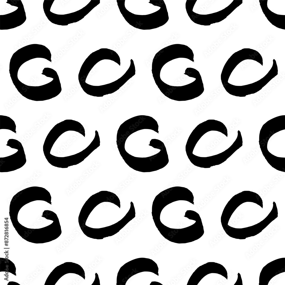 Poster seamless pattern with sketch circles shape