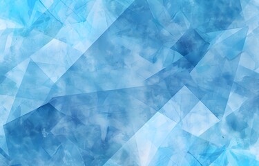 Abstract Blue Geometric Watercolor Background