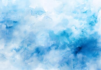 Obraz premium Abstract Blue Watercolor Background With Brush Strokes