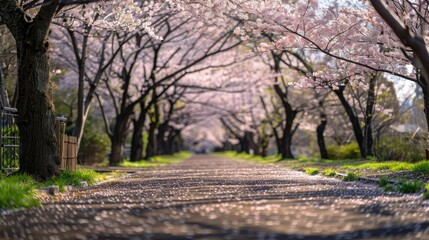 Naklejka premium Cherry Blossom s Beauty in the Spring Park
