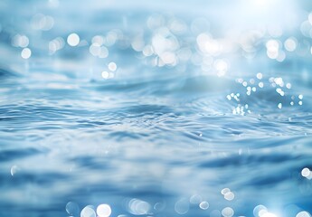 Abstract Blue Water Bokeh Background