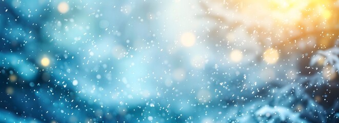 Obraz premium Abstract Blurred Winter Background with Bokeh Lights