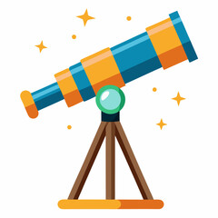 telescope clipart cartoon Illustration drawing