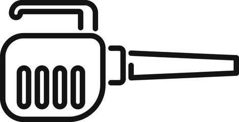 Simple line icon of a garden leaf blower, ideal for websites and apps related to gardening and landscaping