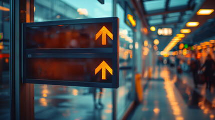  European Airport departures sign. straight on. 