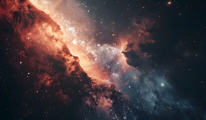 Obraz premium Cosmic Nebula With Amazing Colors And Cinematic Lighting