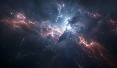 Obraz premium Cosmic Nebula with Cinematic Lighting