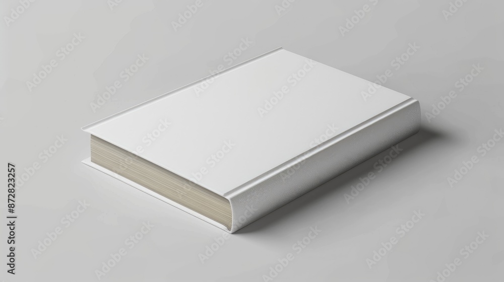 Poster isolated blank book on grey background with clipping path