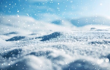 Snowy Winter Landscape Background For Product Presentation