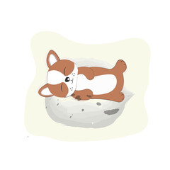 sleeping dog illustration