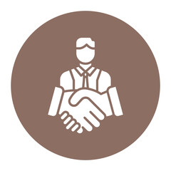 Intermediary Mediator vector icon. Can be used for Business Training iconset.