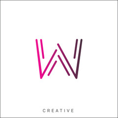 W Creative Latter Logo Design. By Custom Branding Logo. Creative Logo Design. Logo Template. Vector illustration. Modern Design. Monogram Design