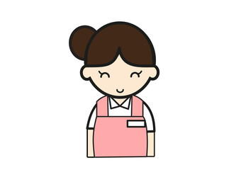 笑顔の女性介護士