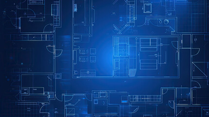 Architecture Floor Plan Background Blueprint, Detailed Building Layout, Construction Design, Architectural Draft, Technical Drawing, Structural Plan, Engineering Blueprint
