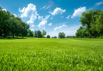 Scenic Summer Golf Course Landscape