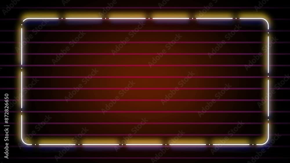 Canvas Prints neon saber line light frame tv digital background