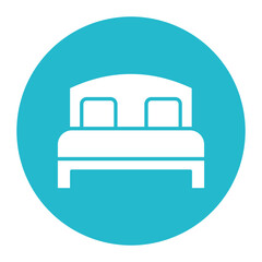 Bed vector icon. Can be used for Comfort iconset.