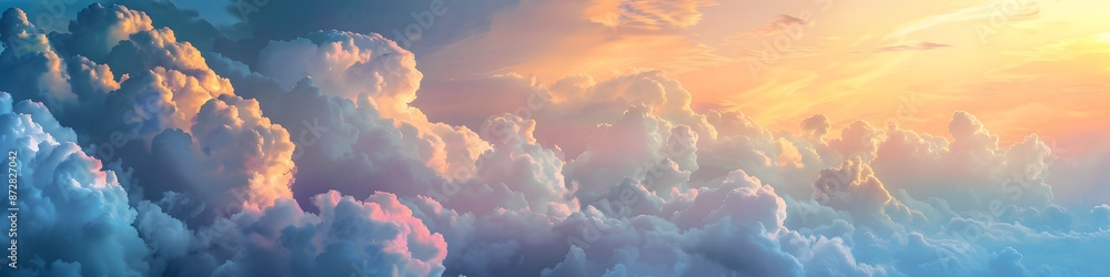 Wall mural Beautiful Sunset Cloudscape with Copy Space