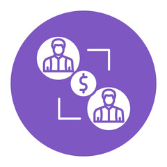 Peer to Peer Lending vector icon. Can be used for Home Based Business iconset.