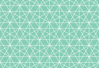 The geometric pattern with lines. Seamless vector background. White and green texture. Graphic modern pattern. Simple lattice graphic design