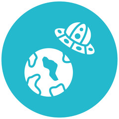 Space Invasion vector icon. Can be used for Science Fiction iconset.