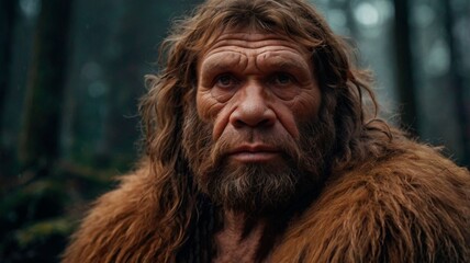 portrait of a Neanderthal man