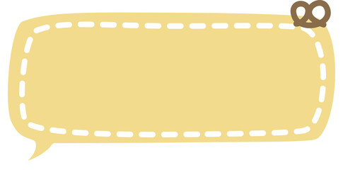 Colorful yellow color speech bubble balloon, icon sticker memo keyword planner text box banner, flat png isolated transparent element design