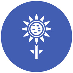 Italian Sunflower vector icon. Can be used for Italy iconset.