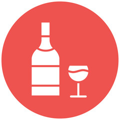 Italian Wine Bottle vector icon. Can be used for Italy iconset.